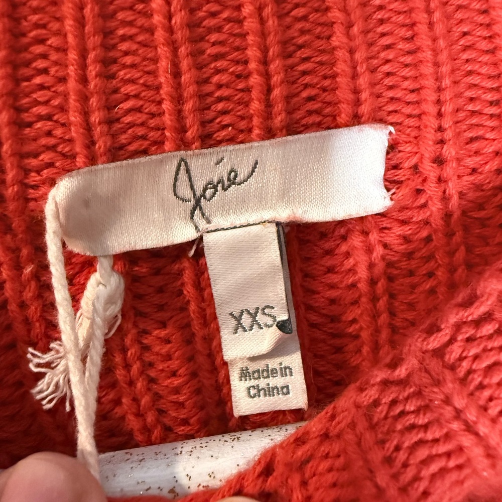 NWT JOIE‎ Landyn Cotton Cashmere Pointelle Sweater - Desert Rose - Size S - Picture 2 of 8